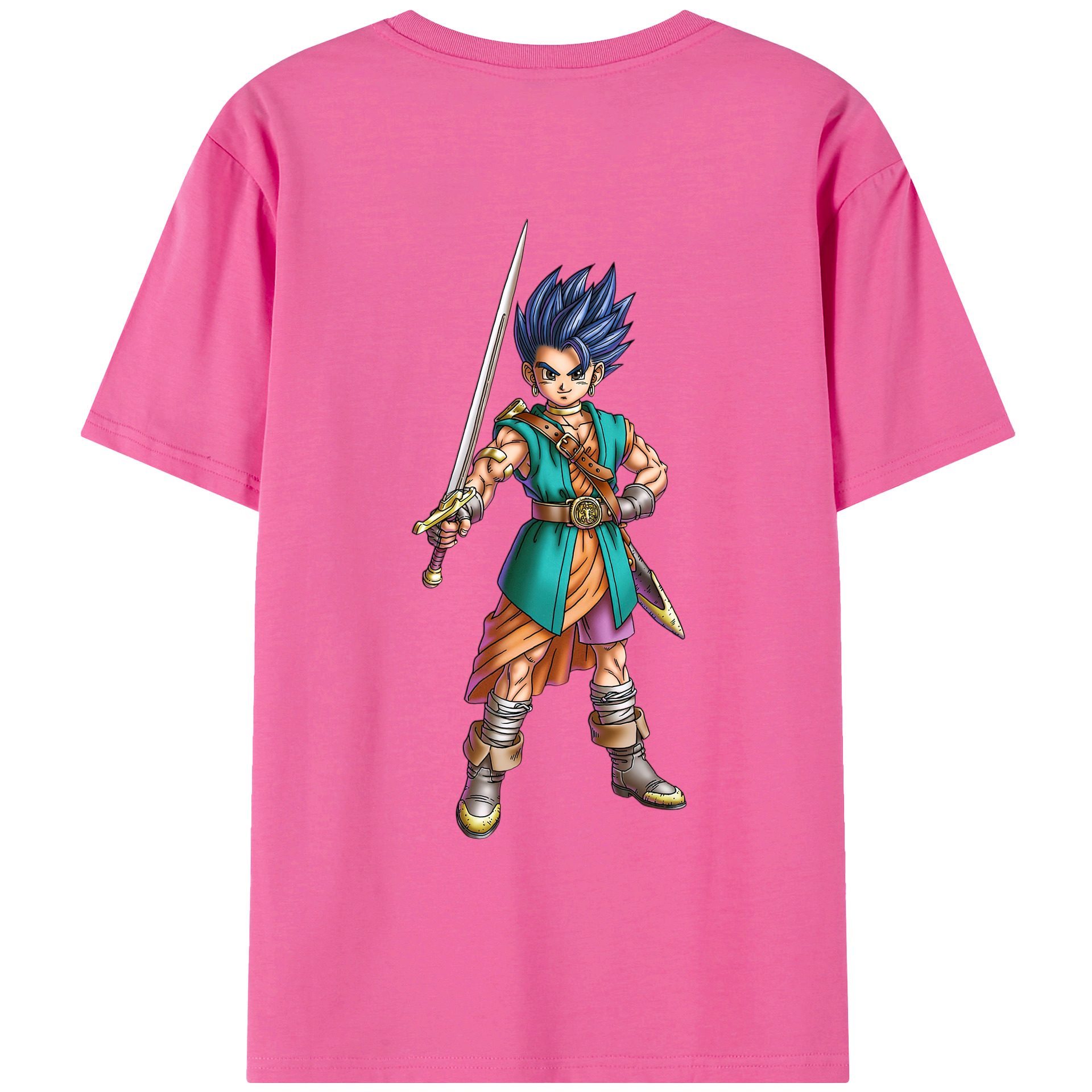 （画像用） ドラゴンクエスト Doragon Kuesuto Dragon Quest レディース半袖Tシャツ(バックプリント)